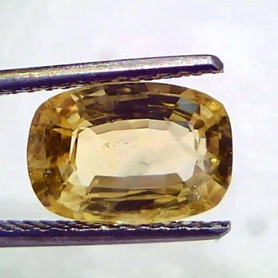 5.10 Ct IGI Certified Unheated Untreated Natural Ceylon Yellow Sapphire