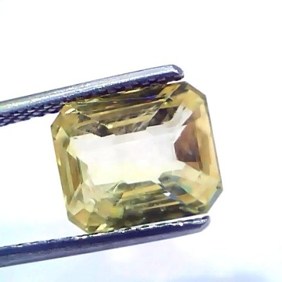 5.10 Ct IGI Certified Unheated Untreated Natural Ceylon Yellow Sapphire AA