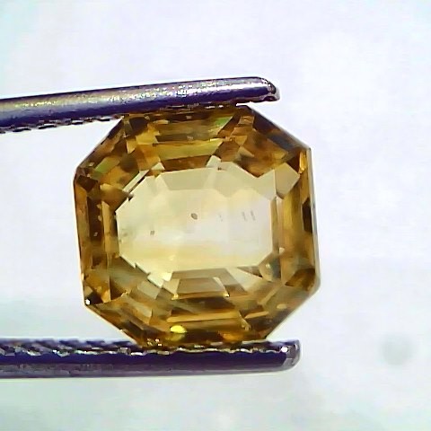 5.16 Ct IGI Certified Unheated Untreated Natural Ceylon Yellow Sapphire AAA
