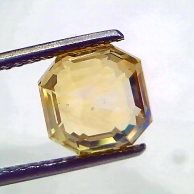 5.16 Ct IGI Certified Unheated Untreated Natural Ceylon Yellow Sapphire AAA