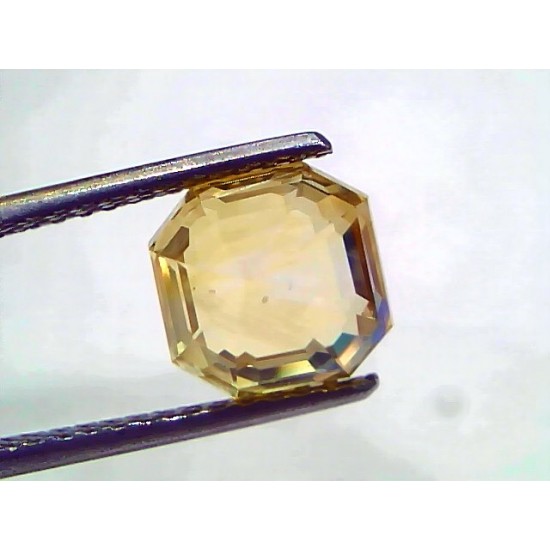 5.16 Ct IGI Certified Unheated Untreated Natural Ceylon Yellow Sapphire AAA