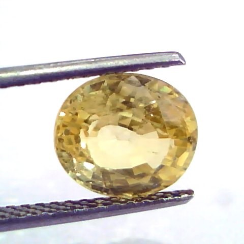 5.17 Ct 8.61 Ratti Unheated Untreated Natural Ceylon Yellow Sapphire