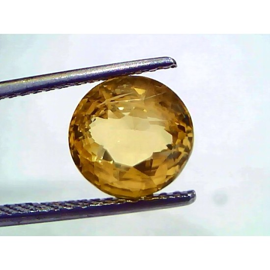 5.19 Ct IGI Certified Unheated Untreated Natural Ceylon Yellow Sapphire AA