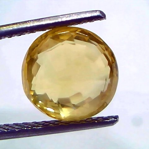 5.19 Ct IGI Certified Unheated Untreated Natural Ceylon Yellow Sapphire AA