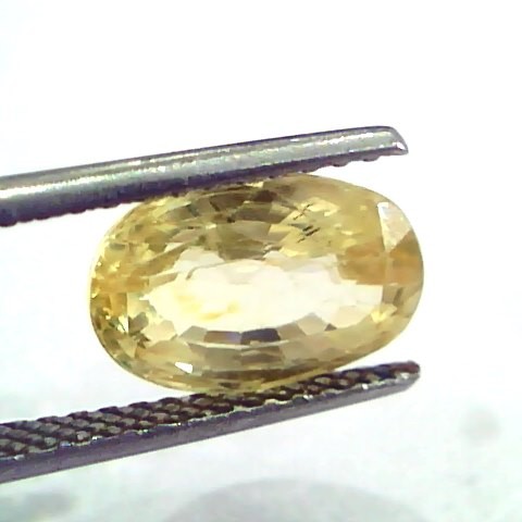 5.21 Ct IGI Certified Unheated Untreated Natural Ceylon Yellow Sapphire