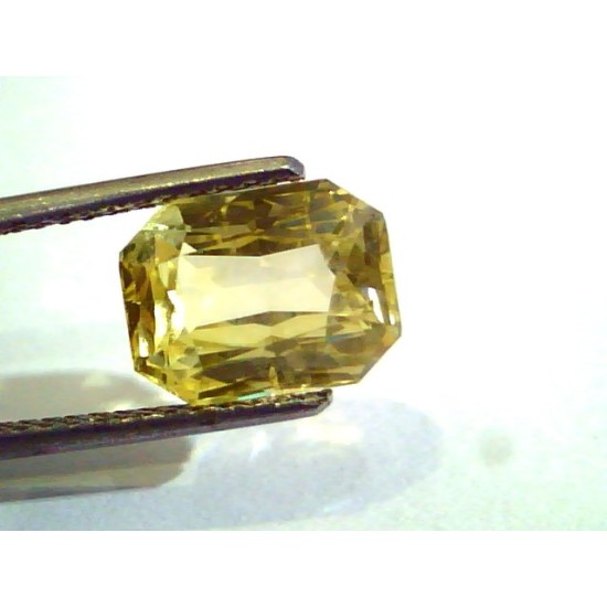 5.21 Ct Unheated Untreated Natural Ceylon Yellow Sapphire/Pukhraj AA