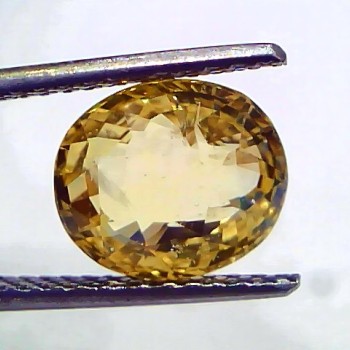 5.23 Ct IGI Certified Unheated Untreated Natural Ceylon Yellow Sapphire