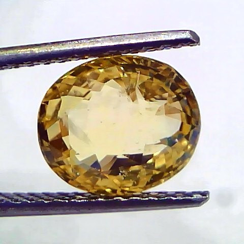 5.23 Ct IGI Certified Unheated Untreated Natural Ceylon Yellow Sapphire