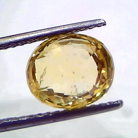5.23 Ct IGI Certified Unheated Untreated Natural Ceylon Yellow Sapphire