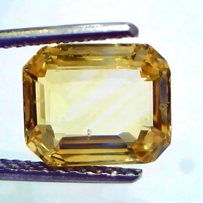 5.28 Ct IGI Certified Unheated Untreated Natural Ceylon Yellow Sapphire AAA