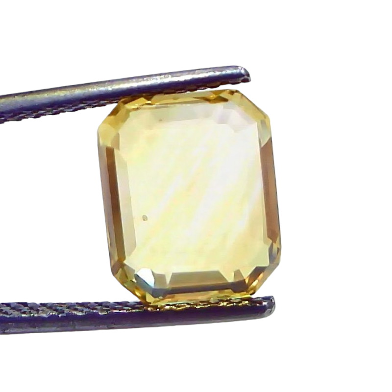 5.28 Ct IGI Certified Unheated Untreated Natural Ceylon Yellow Sapphire AAA 5.28 Ct IGI Certified Unheated Untreated Natural Ceylon Yellow Sapphire AAA