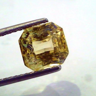 5.36 Ct Unheated Untreated Natural Ceylon Yellow Sapphire AAA