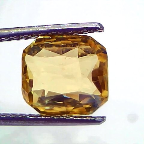 5.38 Ct IGI Certified Unheated Untreated Natural Ceylon Yellow Sapphire AAA