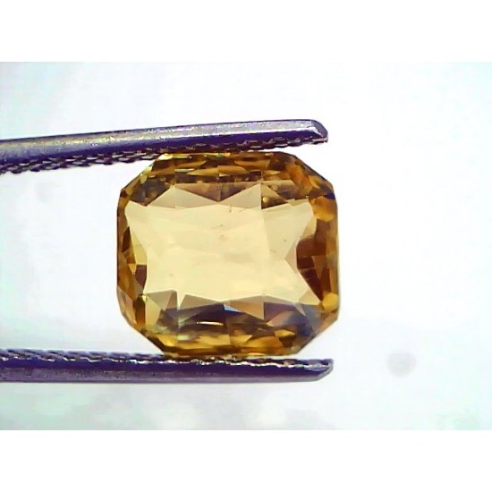 5.38 Ct IGI Certified Unheated Untreated Natural Ceylon Yellow Sapphire AAA