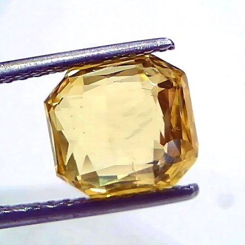 5.38 Ct IGI Certified Unheated Untreated Natural Ceylon Yellow Sapphire AAA