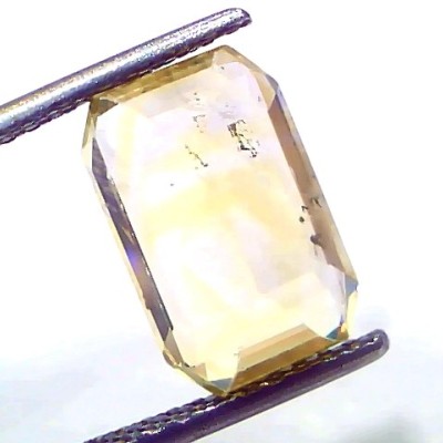 5.38 Ct Certified Unheated Untreated Natural Ceylon Yellow Sapphire Gemstone