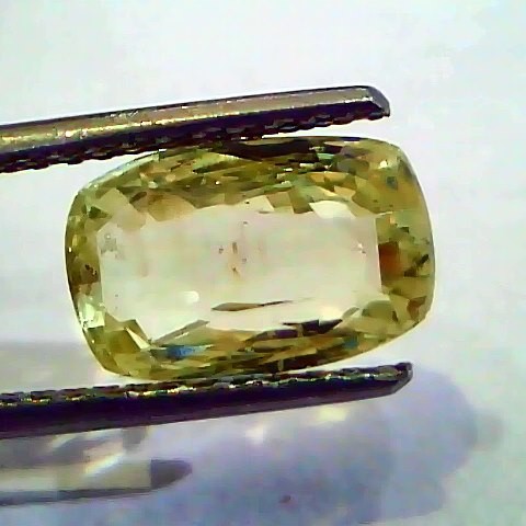 5.39 Ct 9 Rt Unheated Untreated Natural Ceylon Yellow Sapphire/Pukhraj