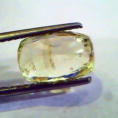 5.39 Ct 9 Rt Unheated Untreated Natural Ceylon Yellow Sapphire/Pukhraj