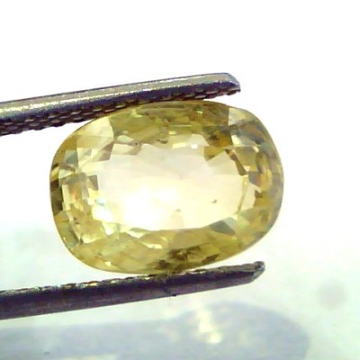 5.08 Ct Unheated Untreated Natural Ceylon Yellow Sapphire/Pukhraj AA