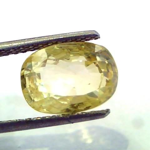 5.08 Ct Unheated Untreated Natural Ceylon Yellow Sapphire/Pukhraj AA