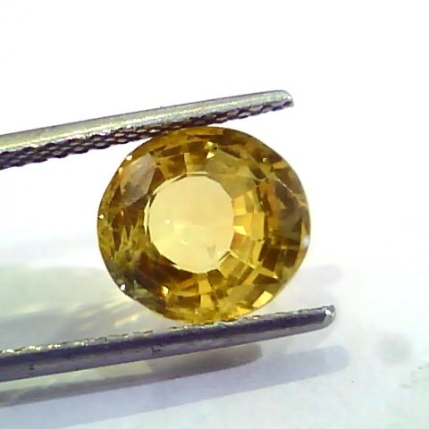 5.53 Ct Untreated Natural Ceylon Yellow Sapphire Gemstones AA
