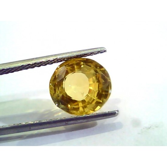 5.53 Ct Untreated Natural Ceylon Yellow Sapphire Gemstones AA