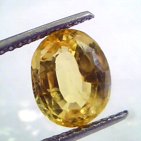 5.52 Ct Unheated Untreated Natural Ceylon Yellow Sapphire AAAAA