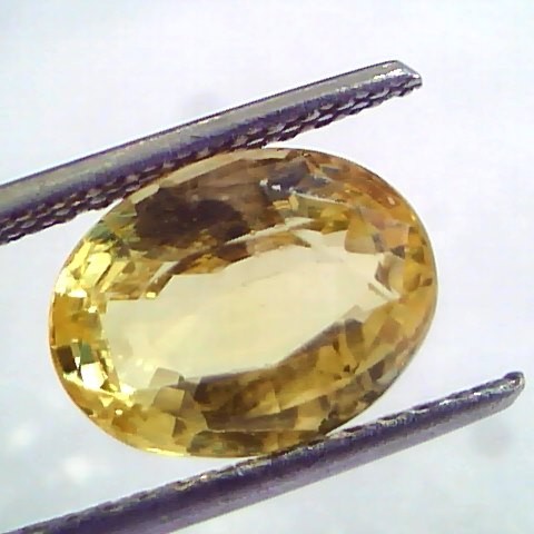 5.52 Ct Unheated Untreated Natural Ceylon Yellow Sapphire AAA++