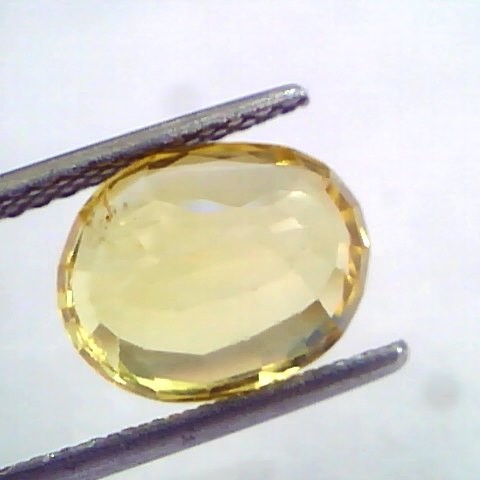 5.52 Ct Unheated Untreated Natural Ceylon Yellow Sapphire AAAAA