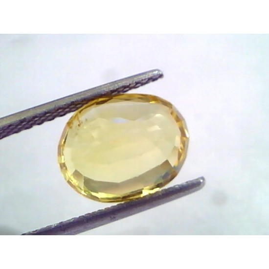 5.52 Ct Unheated Untreated Natural Ceylon Yellow Sapphire AAAAA