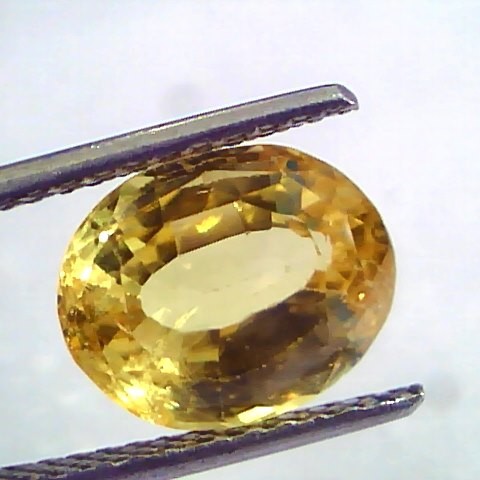5.52 Ct Unheated Untreated Natural Ceylon Yellow Sapphire AAAAA