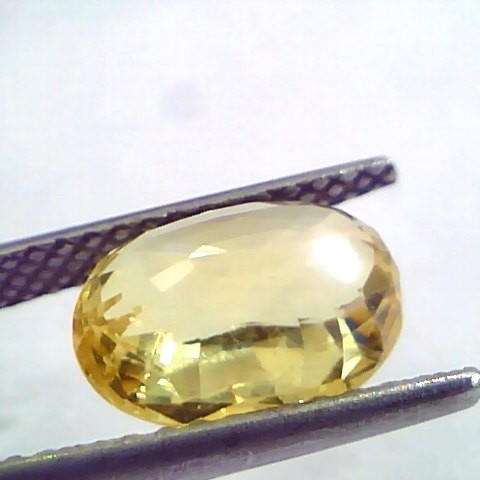 5.52 Ct Unheated Untreated Natural Ceylon Yellow Sapphire AAA++