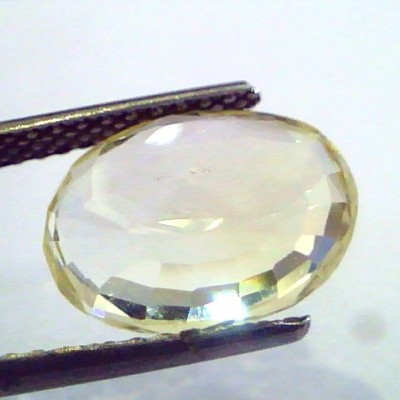5.68 Ct Unheated Untreated Natural Ceylon Yellow Sapphire Pukhraj