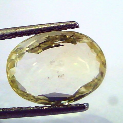 5.68 Ct Unheated Untreated Natural Ceylon Yellow Sapphire Pukhraj