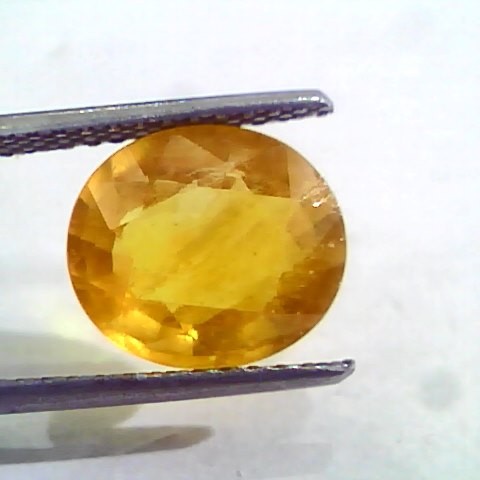 5.57 Ct Natural Yellow Sapphire Pukhraj Jupiter Gemstone(Heated)