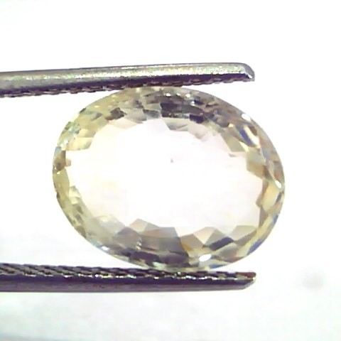 5.62 Ct IGI Certified Unheated Untreated Natural Ceylon Yellow Sapphire