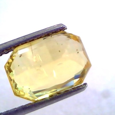 5.62 Ct Unheated Untreated Natural Ceylon Yellow Sapphire AAAAA