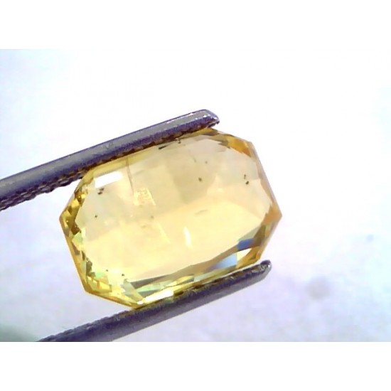5.62 Ct Unheated Untreated Natural Ceylon Yellow Sapphire AAAAA