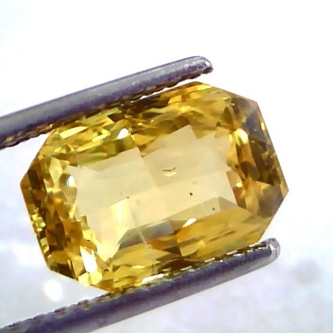 5.62 Ct Unheated Untreated Natural Ceylon Yellow Sapphire AAAAA