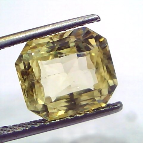 5.68 Ct IGI Certified Unheated Untreated Natural Ceylon Yellow Sapphire