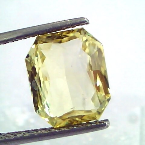 5.70 Ct IGI Certified Unheated Untreated Natural Ceylon Yellow Sapphire
