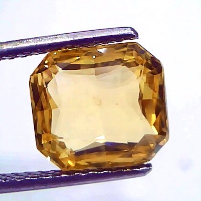 5.74 Ct IGI Certified Unheated Untreated Natural Ceylon Yellow Sapphire AAA