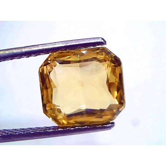 5.74 Ct IGI Certified Unheated Untreated Natural Ceylon Yellow Sapphire AAA