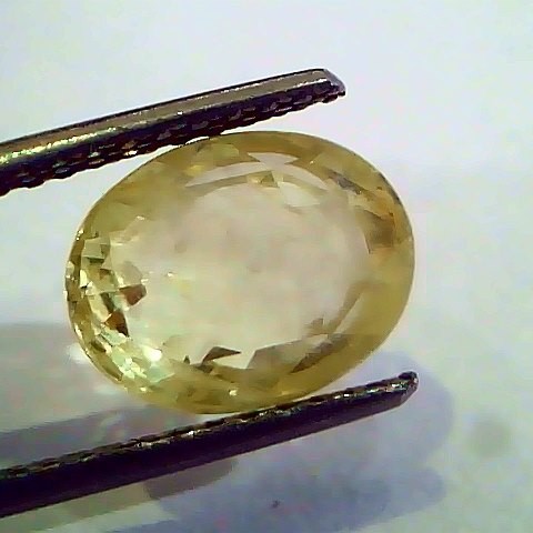 5.74 Ct 9.25 Ratti Unheated Untreated Natural Ceylon Yellow Sapphire