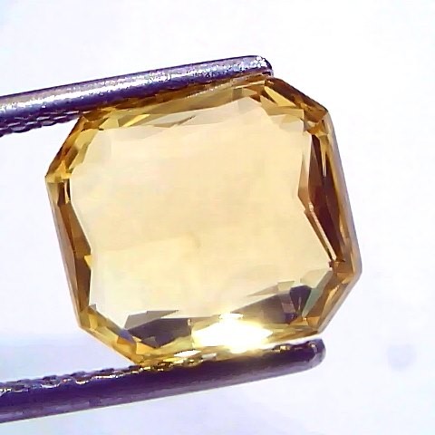 5.74 Ct IGI Certified Unheated Untreated Natural Ceylon Yellow Sapphire AAA