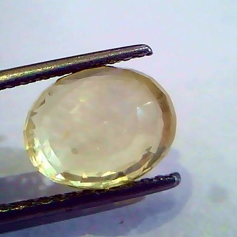 5.74 Ct 9.25 Ratti Unheated Untreated Natural Ceylon Yellow Sapphire