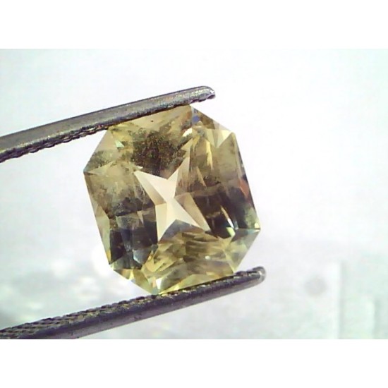5.80 Ct IGI Certified Unheated Untreated Natural Ceylon Yellow Sapphire