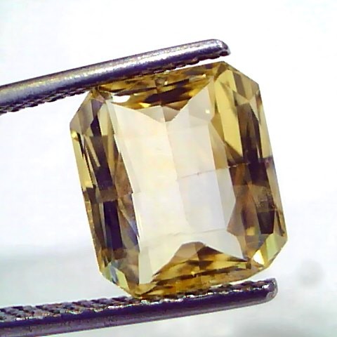 5.99 Ct IGI Certified Unheated Untreated Natural Ceylon Yellow Sapphire AAA
