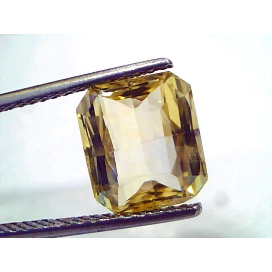 5.99 Ct IGI Certified Unheated Untreated Natural Ceylon Yellow Sapphire AAA