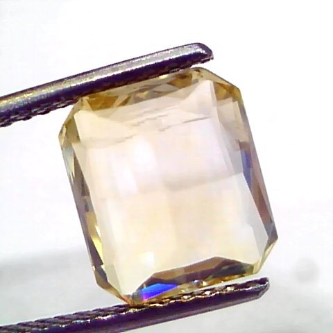 5.99 Ct IGI Certified Unheated Untreated Natural Ceylon Yellow Sapphire AAA